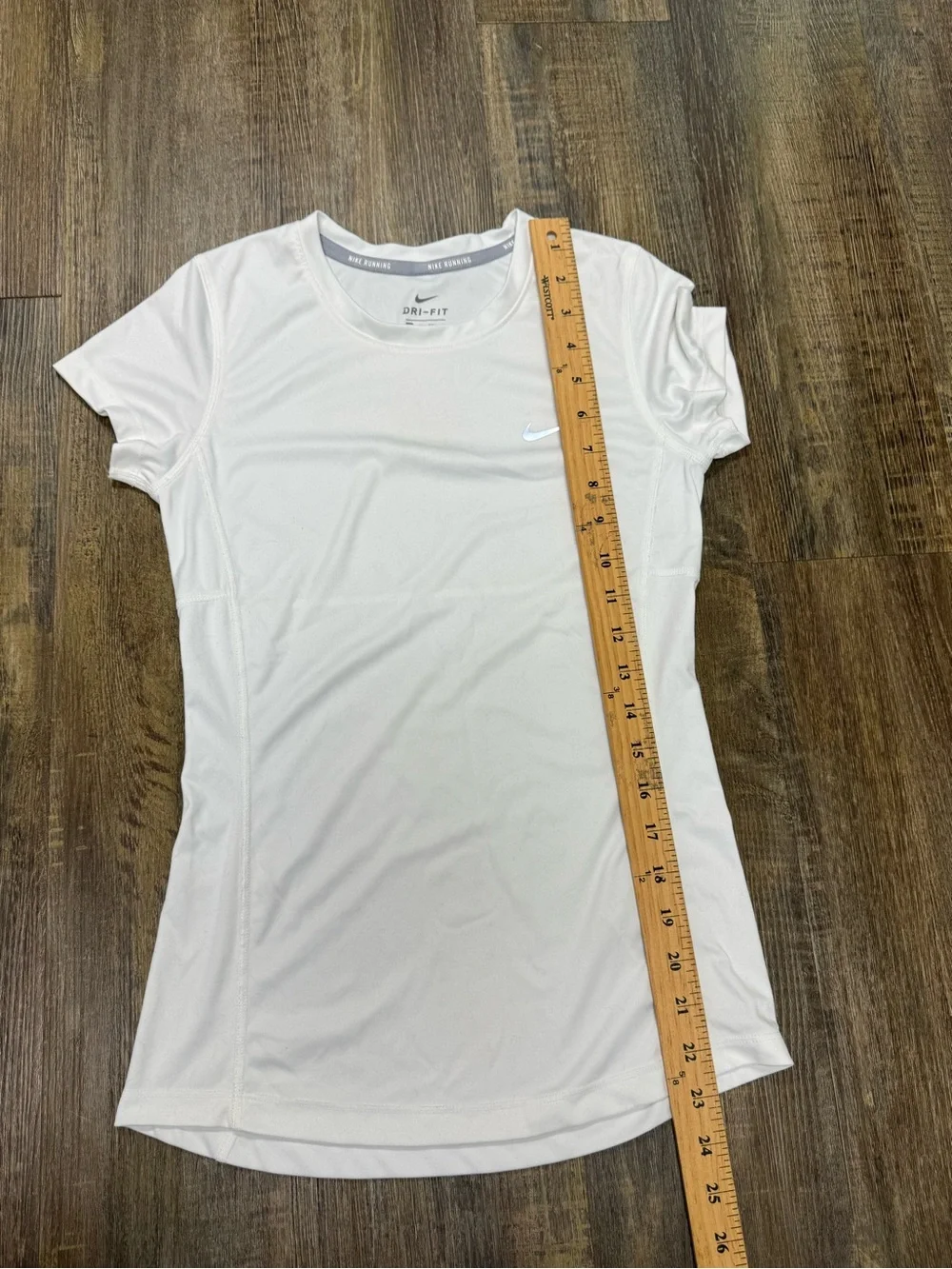 Nike White Short Sleeve Dri-FIT Running Tee with Gray Swoosh Bundle Of 2